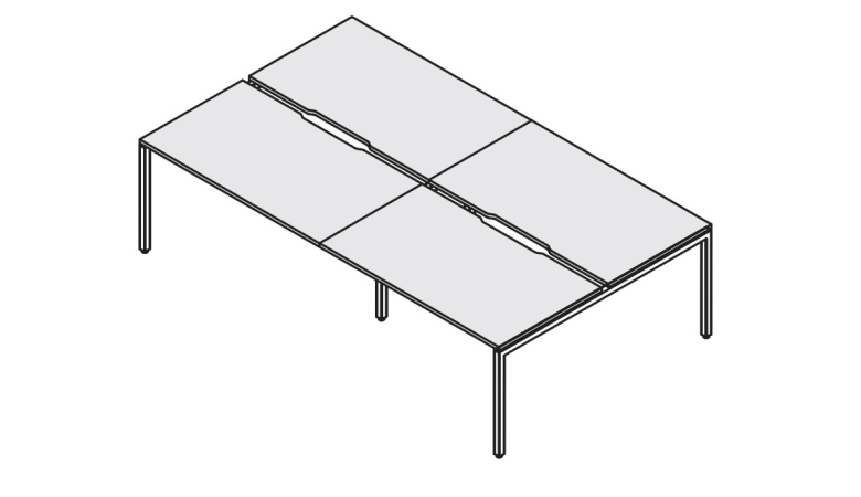 Двойная группа сдвоенных столов RM-1.2(x4)+F-55